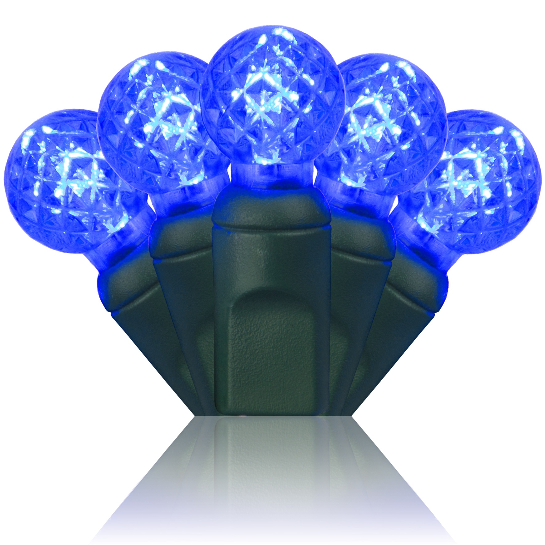 LED Christmas Lights 70 G12 Blue LED String Lights, 4" Spacing