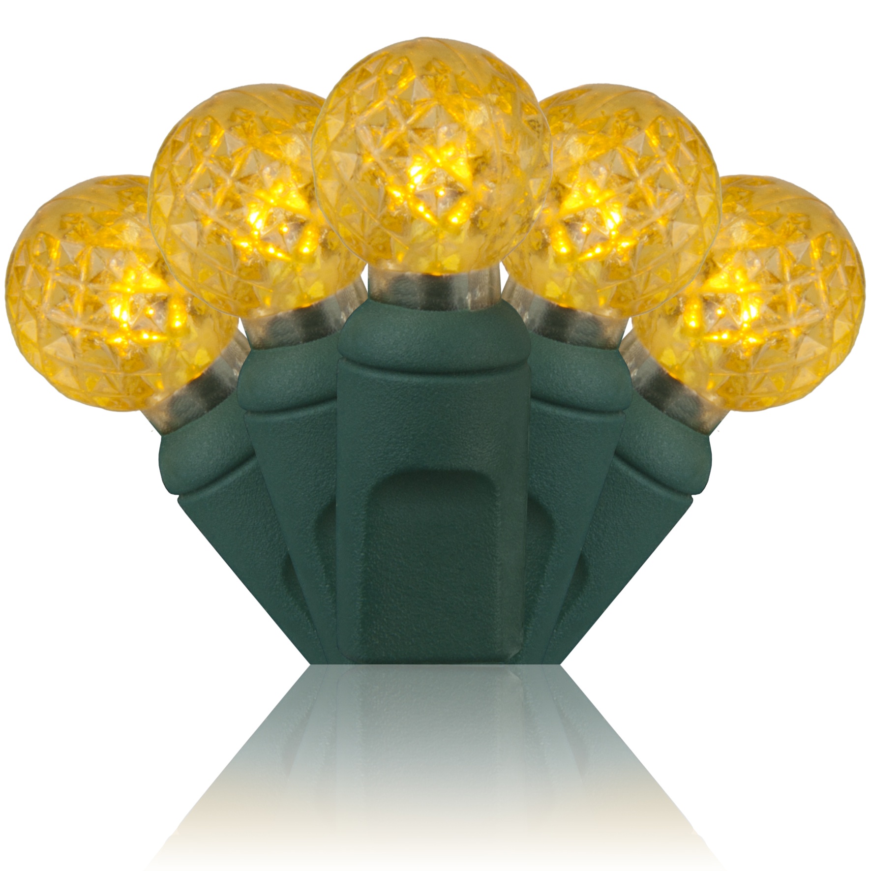 LED Christmas Lights 70 G12 Gold LED String Lights, 4" Spacing