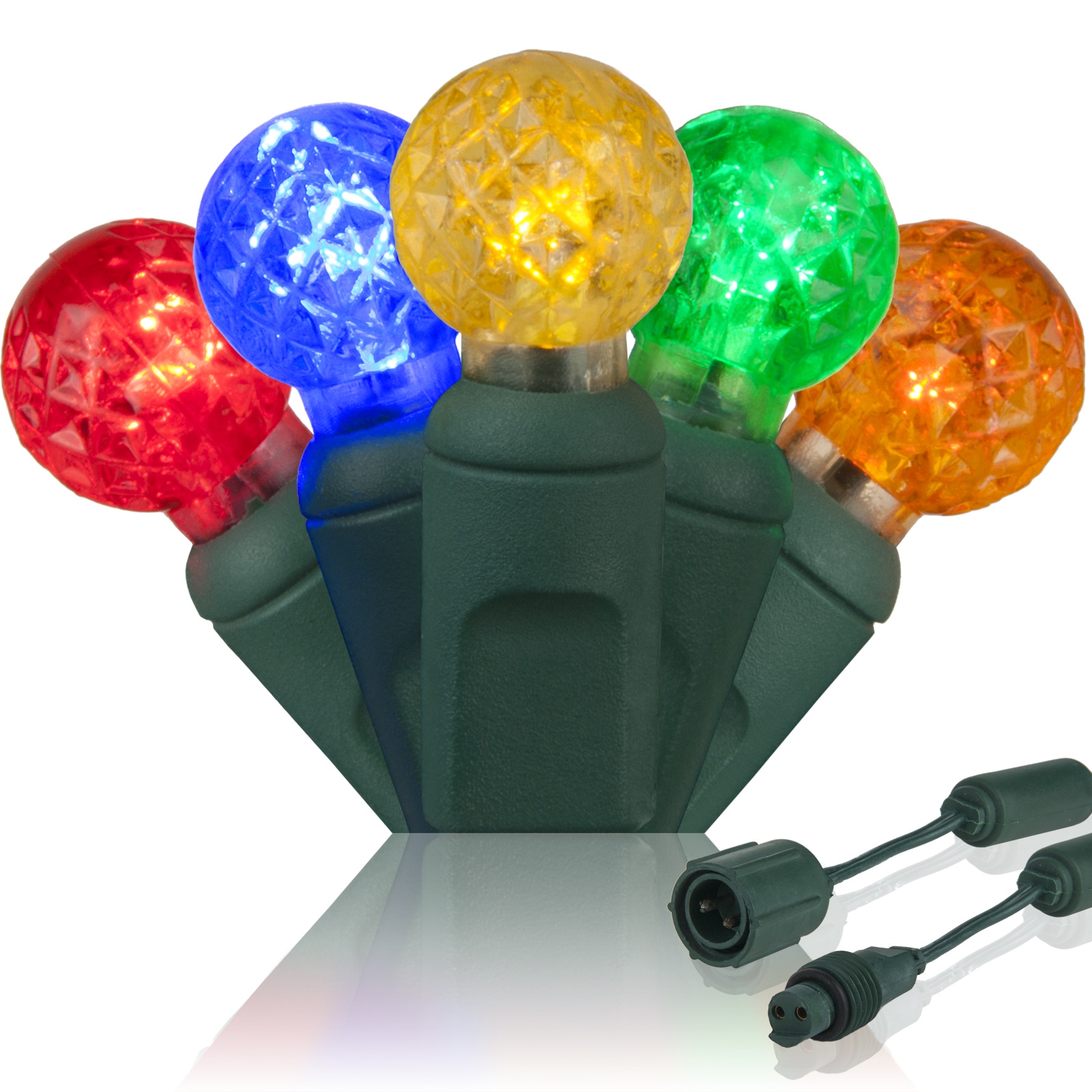 LED Christmas Lights Commercial 25 G12 Multi Color LED String Lights