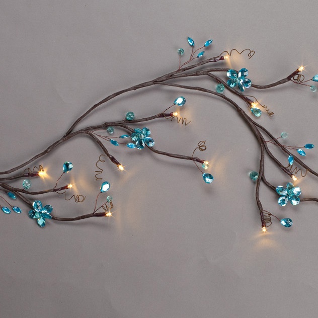 6 turquoise mirror garland w led warm white lights 6 turquoise mirror garland w led warm white lights