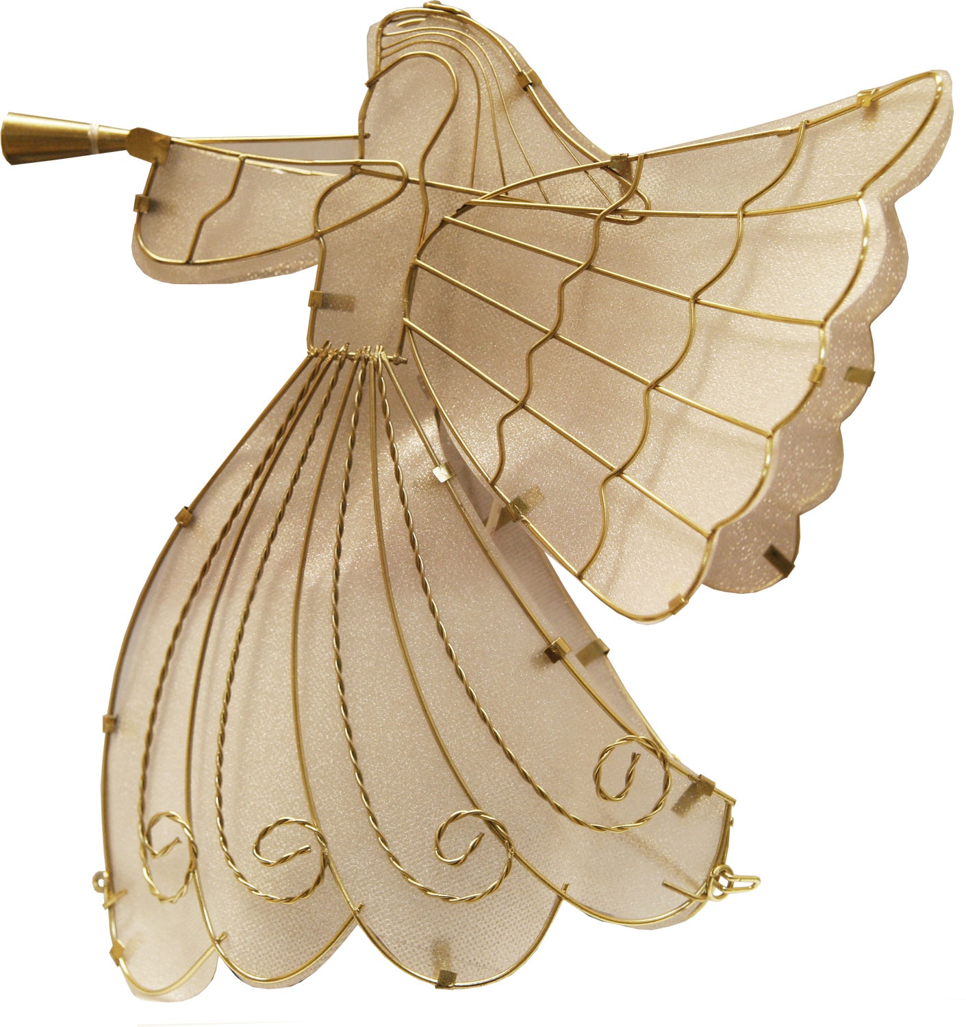 Christmas Decorations 24" Frosted White Glass Angel Tree Topper