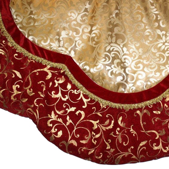 tree skirts 56 quot burgundy and gold tree skirt with swirl tree skirts 56 quot burgundy and gold tree skirt with swirl