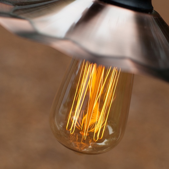Patio Lights - Commercial Clear Patio String Lights, 7 BVA2125 E26 Bulbs Black Wire