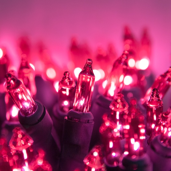 christmas lights 35 pink mini lights 4 quot spacing green wire christmas lights 35 pink mini lights 4 quot spacing green wire
