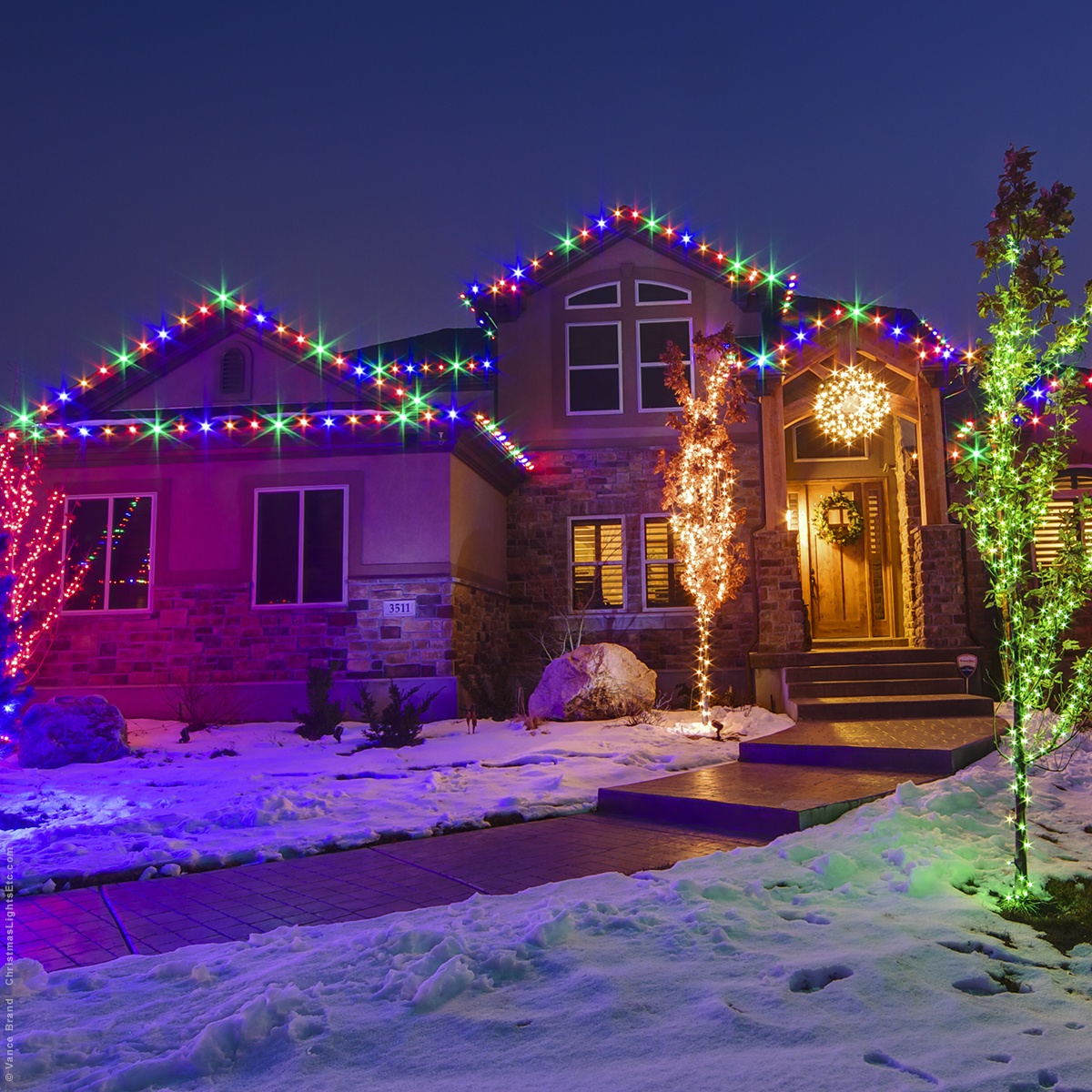 Led house on sale christmas lights