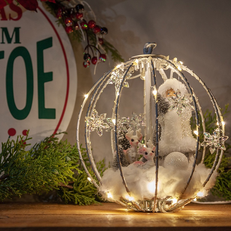 Christmas store globe decorations