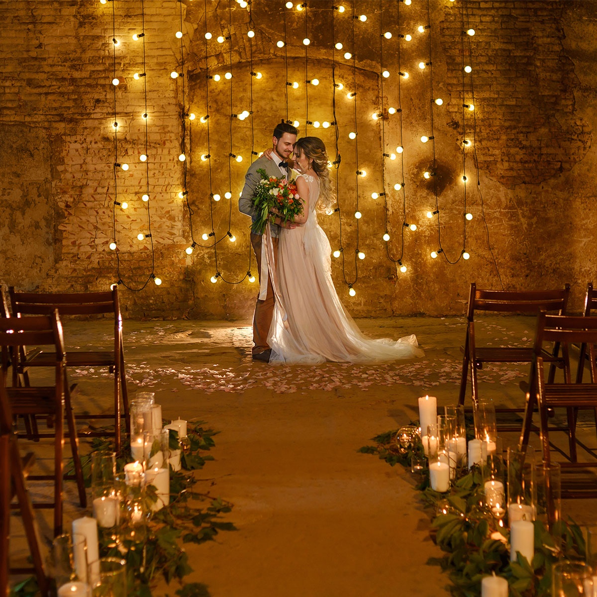 string lights wedding