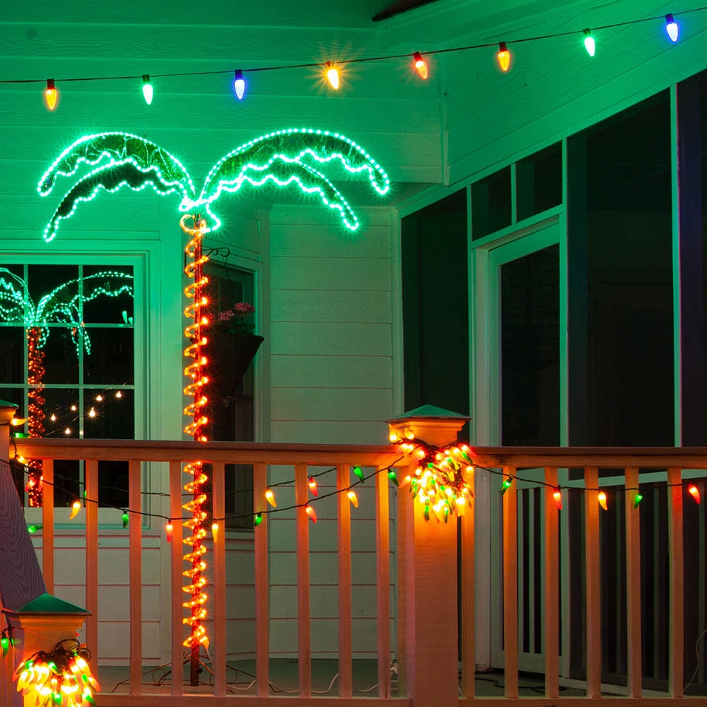 Palm Tree Light Porch Decor