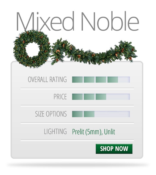 Mixed Noble Christmas Wreaths & Garland
