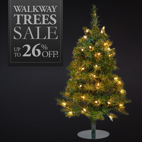 Black Friday Christmas Walkway Trees Sale