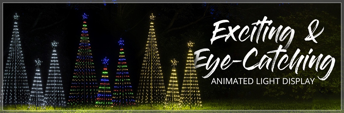 LED Light Show Outdoor Christmas Tree Hero Image