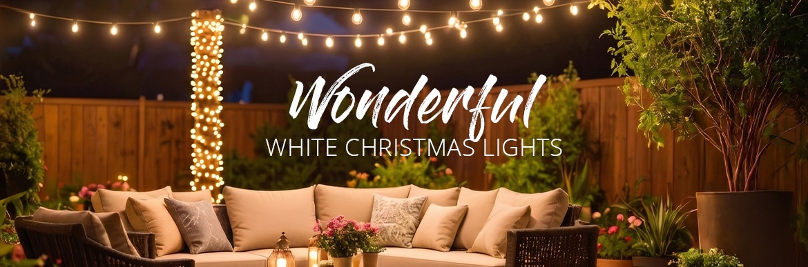 White christmas lights summer
