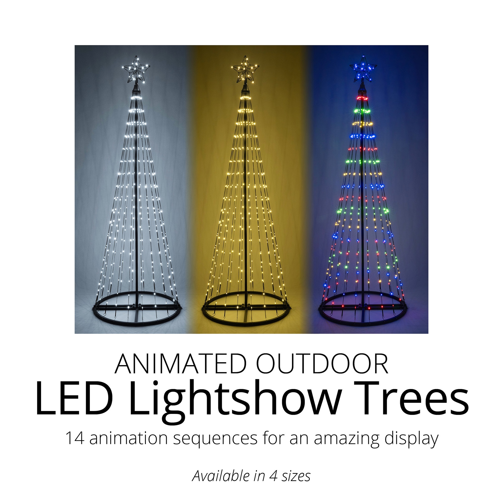 Animated LED Lightshow Trees Outdoor