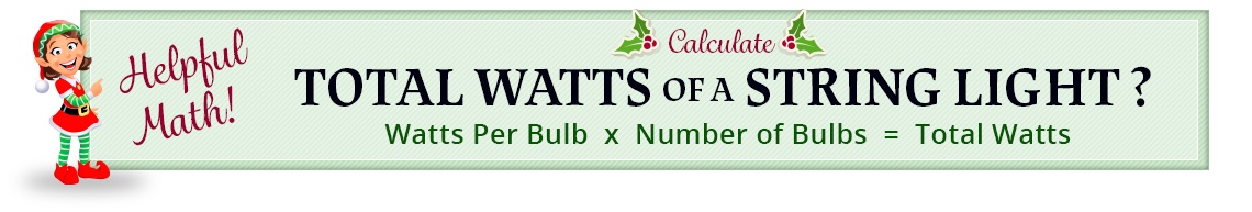 Christmas lights wattage calculation