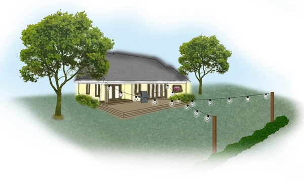 X Pattern Patio Lights