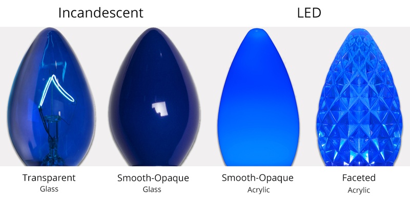 C7 & C9 Light Bulb Finish Options