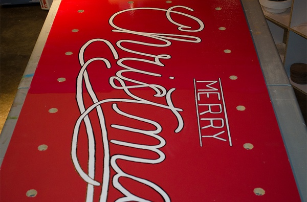 Merry Christmas Sign - Clear Coat