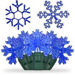 Blue Snowflake Lights