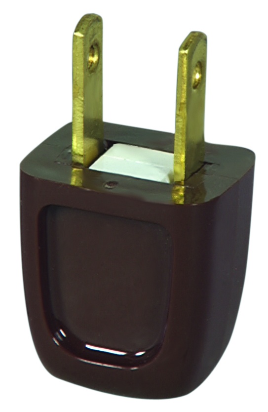 C7, C9 Light Strings Brown Christmas Light Plug, Polarized Male Plug