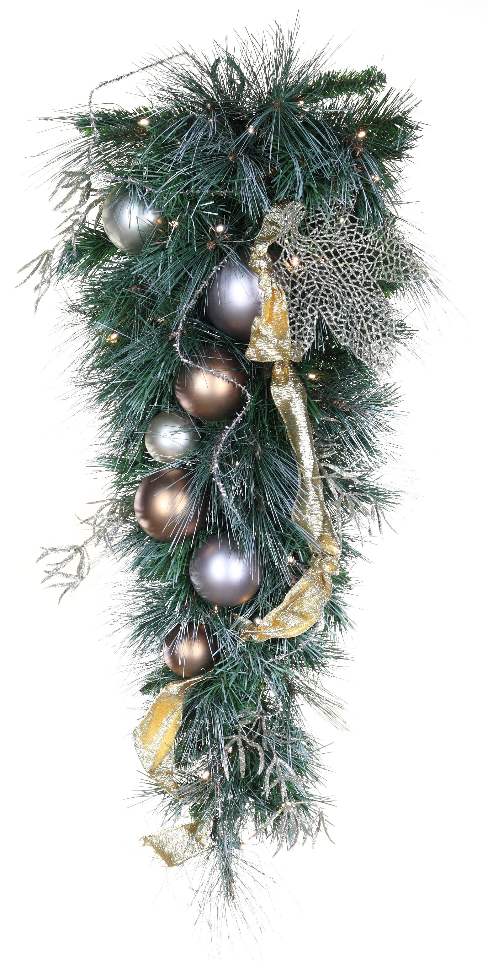 Decorative Garland Scotch Mixed Pine Battery Operated LED Teardrop