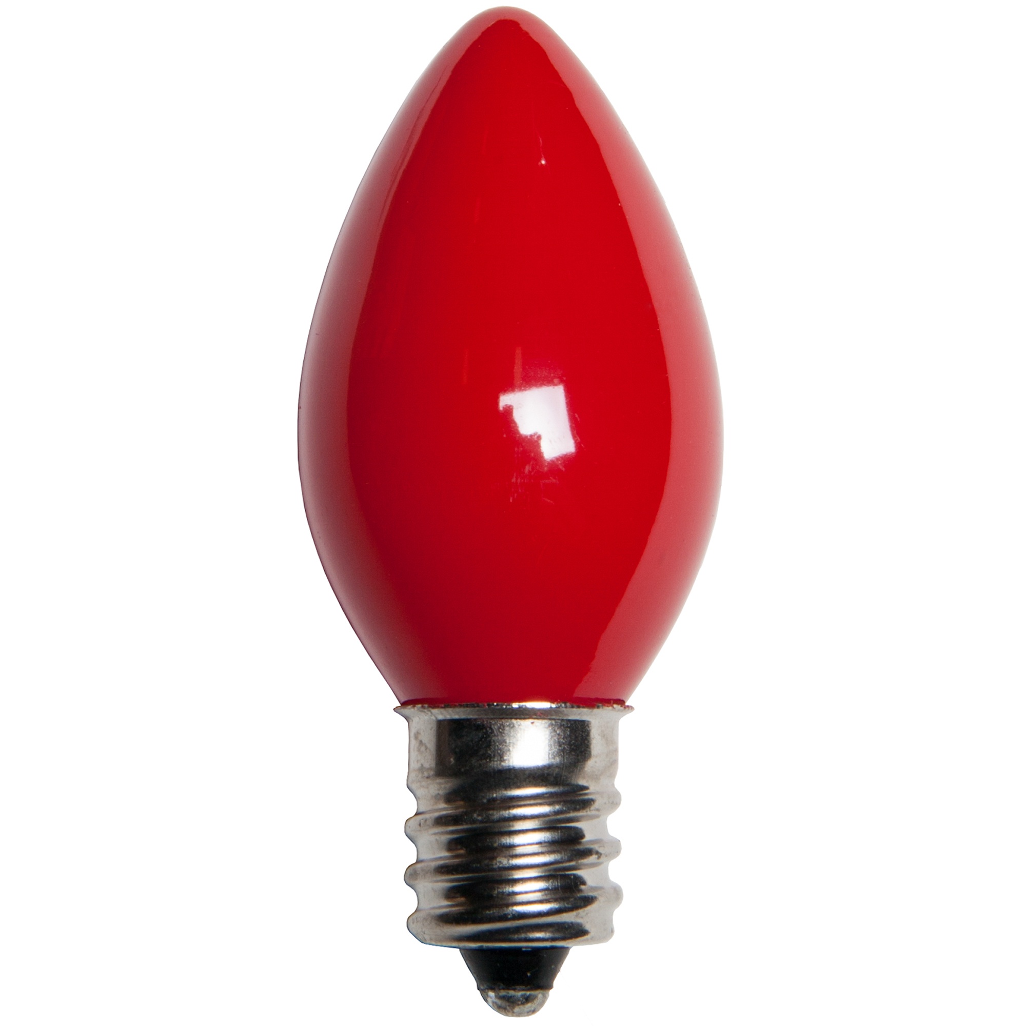 C7 Christmas Light Bulb C7 Red Christmas Light Bulbs, Opaque