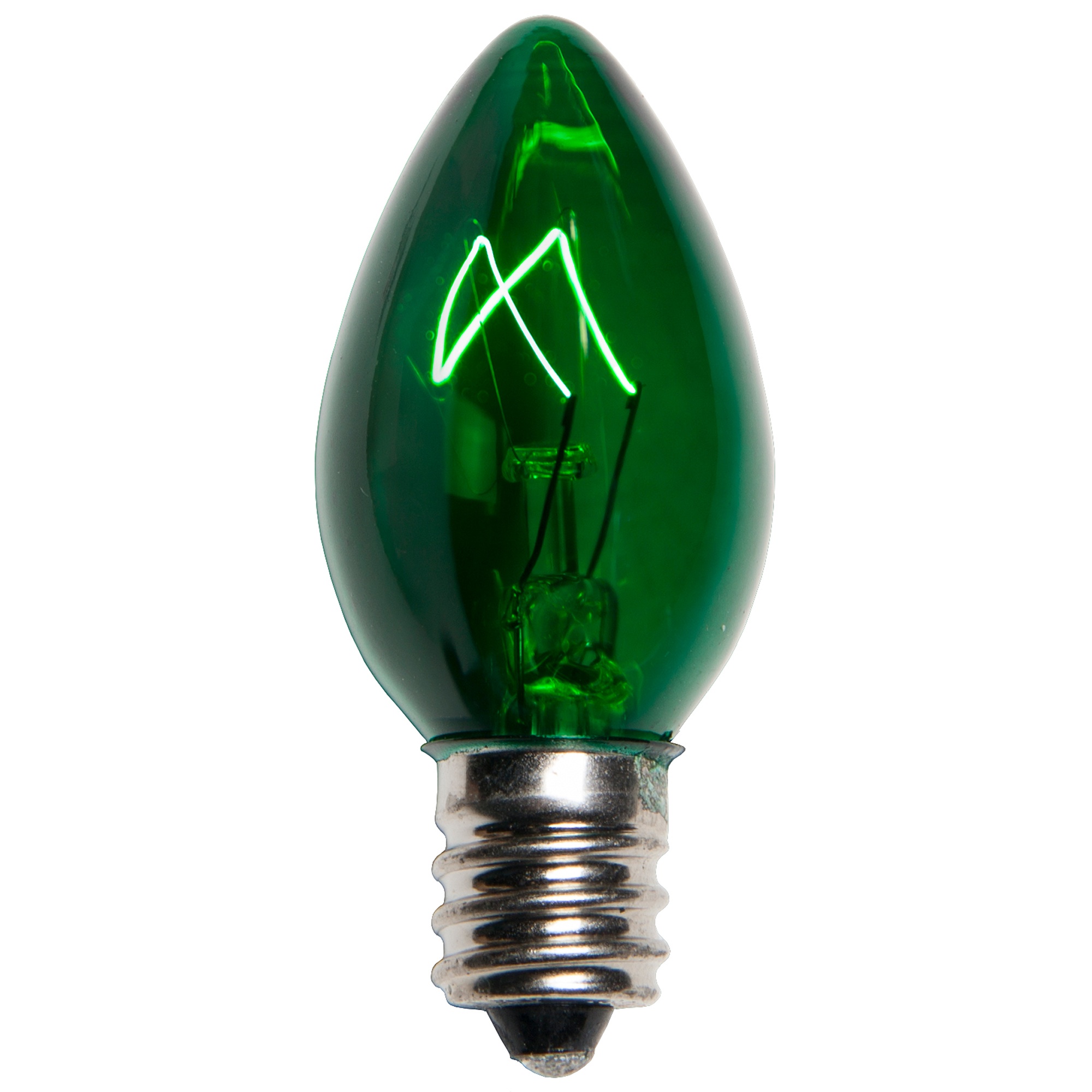 C7 Christmas Light Bulb C7 Green Christmas Light Bulbs, Transparent