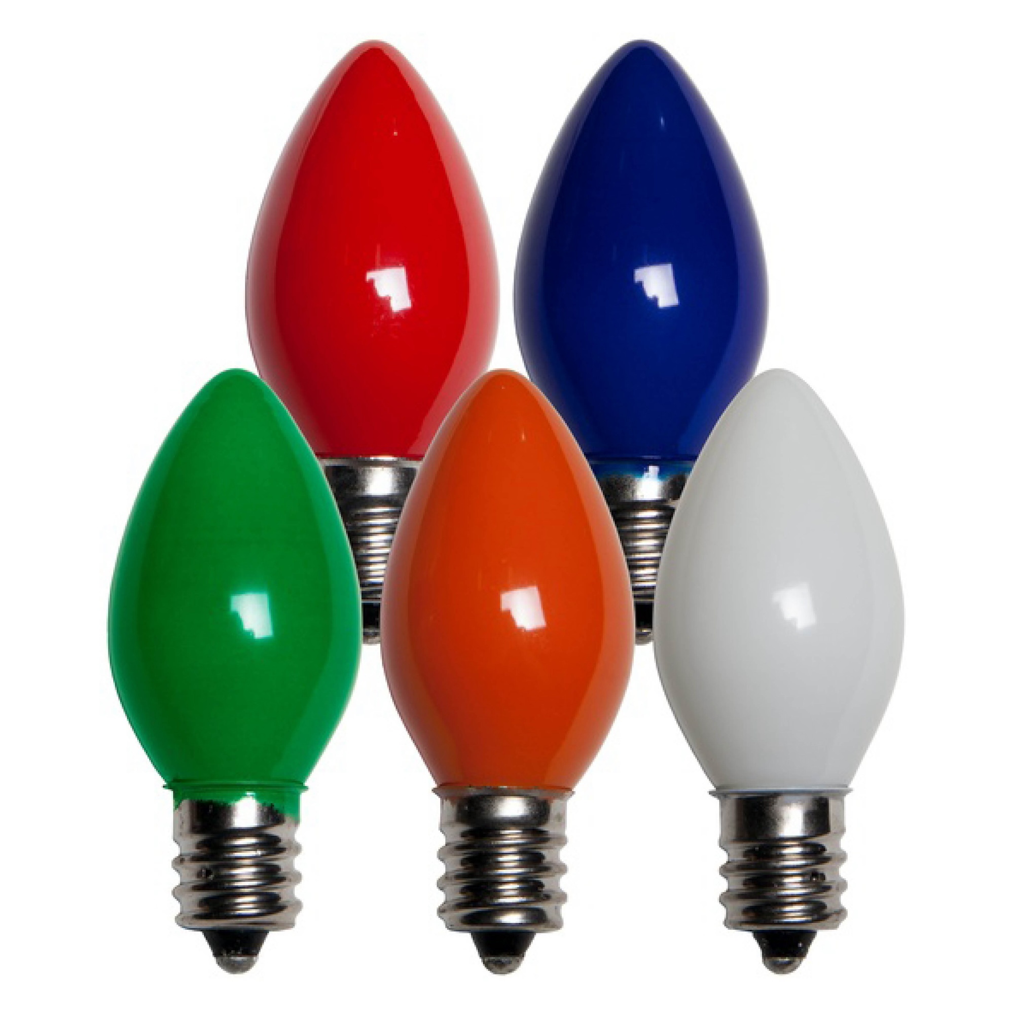 C7 Christmas Light Bulb C7 Multicolor Christmas Light Bulbs, Opaque
