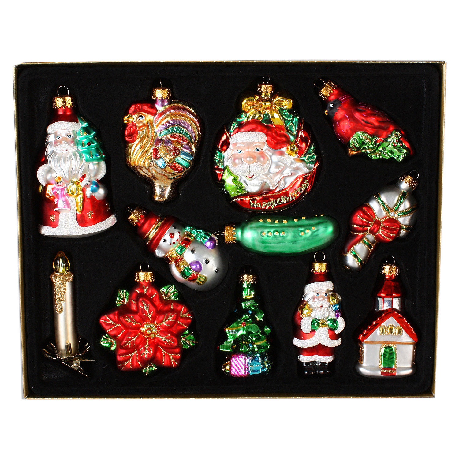 Multicolor Glass Christmas Ornaments