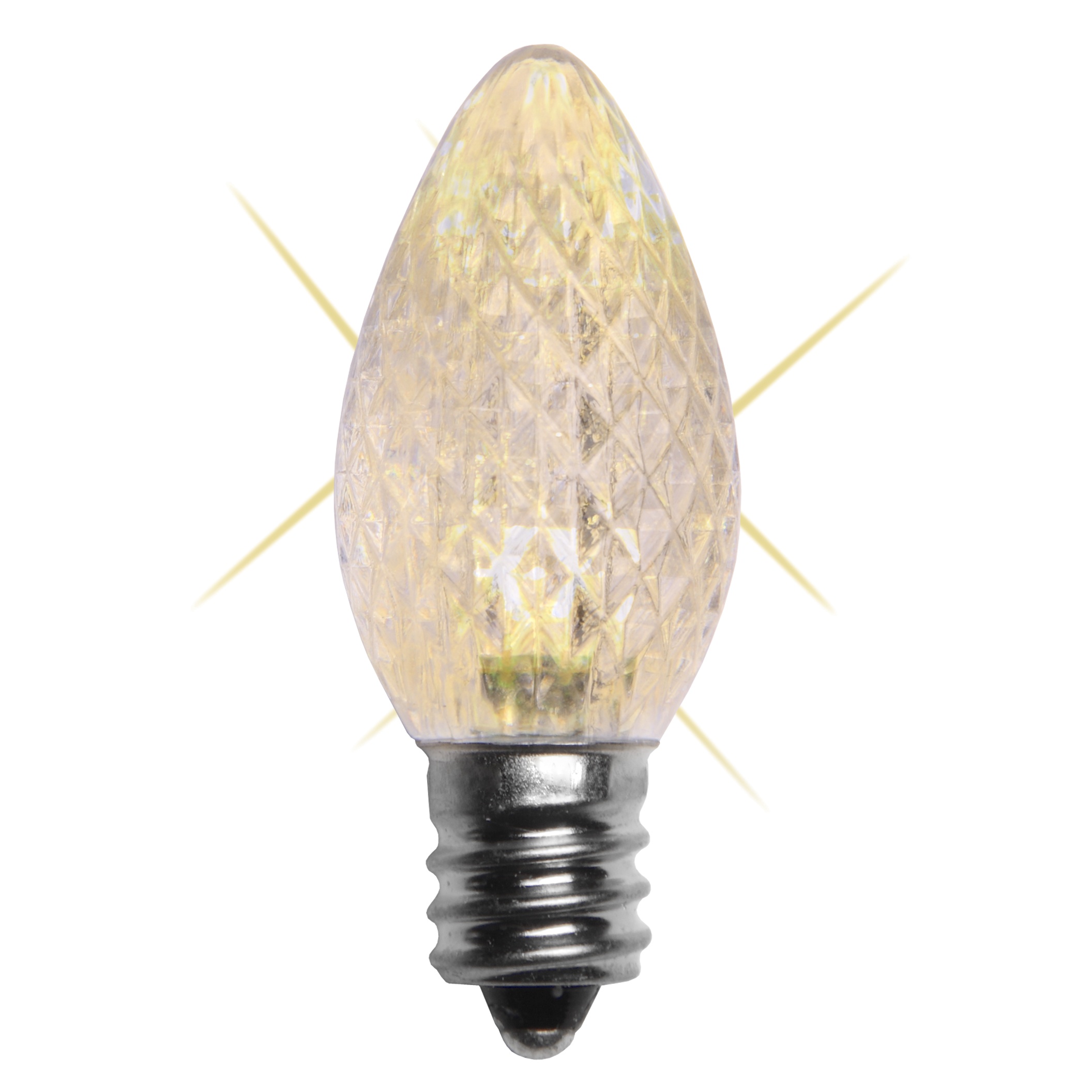 C7 Twinkle Warm White LED Christmas Light Bulbs