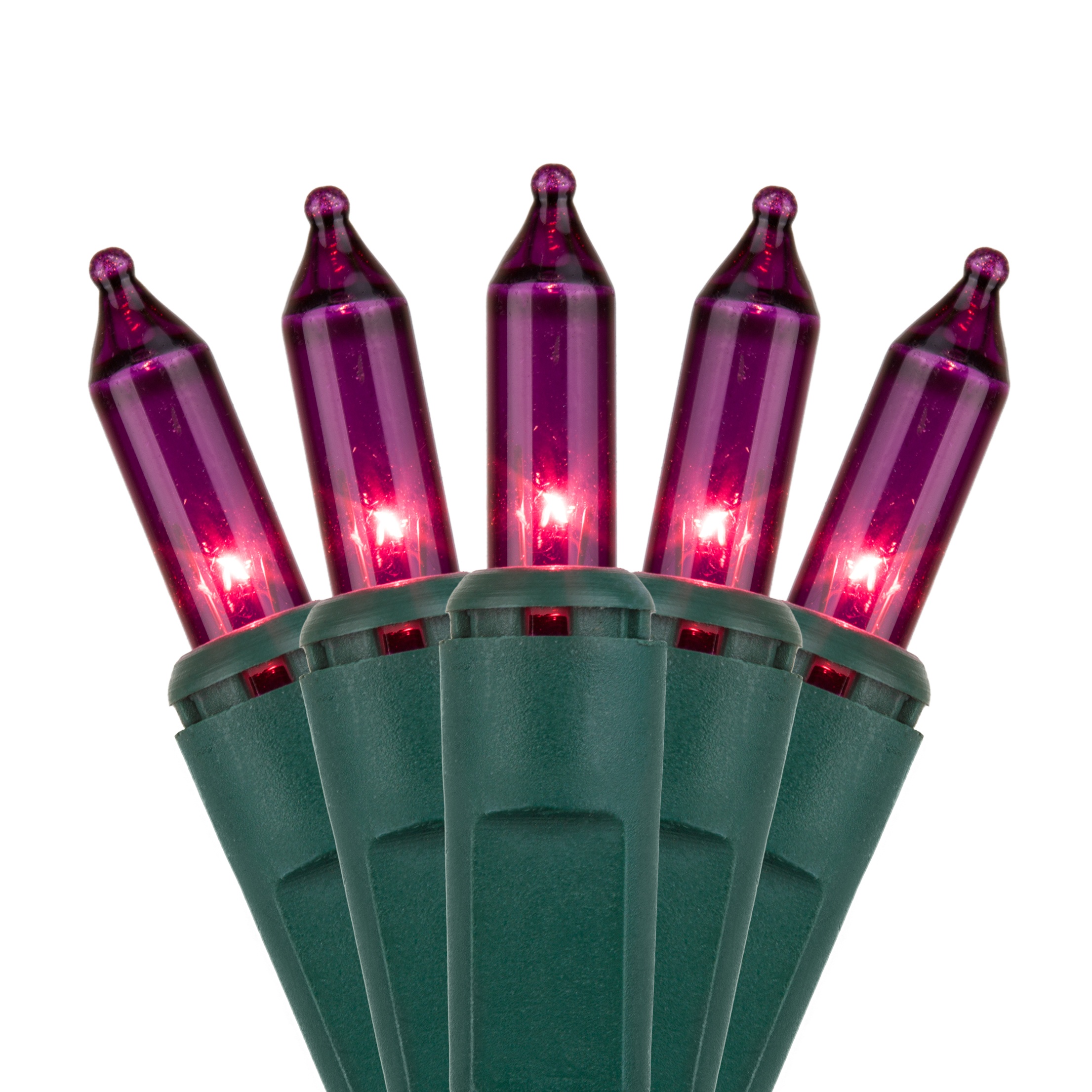 Christmas Lights 100 Purple Christmas Tree Mini Lights, 6" Spacing