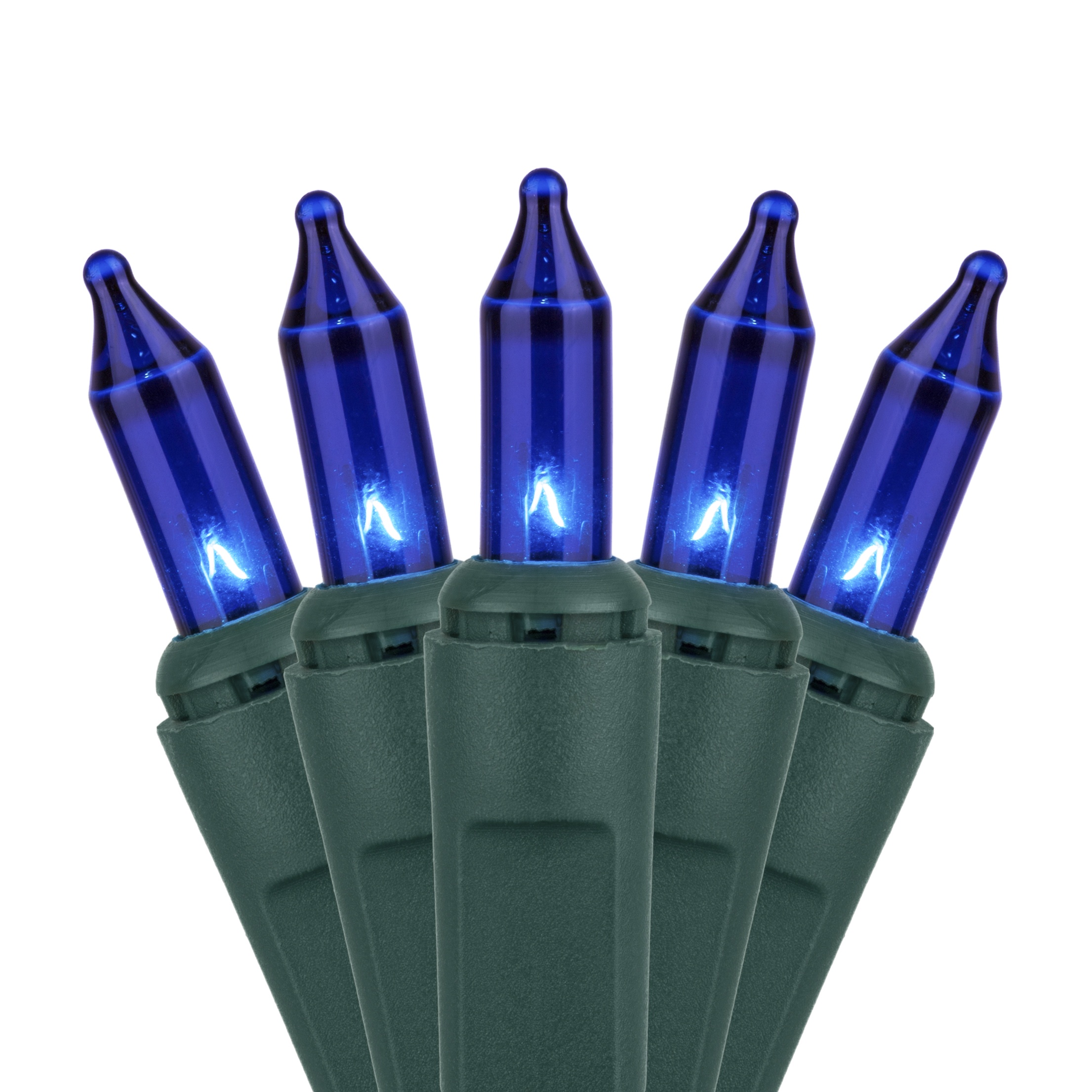 Christmas Lights - 100 Blue Christmas Tree Mini Lights, 6" Spacing ...