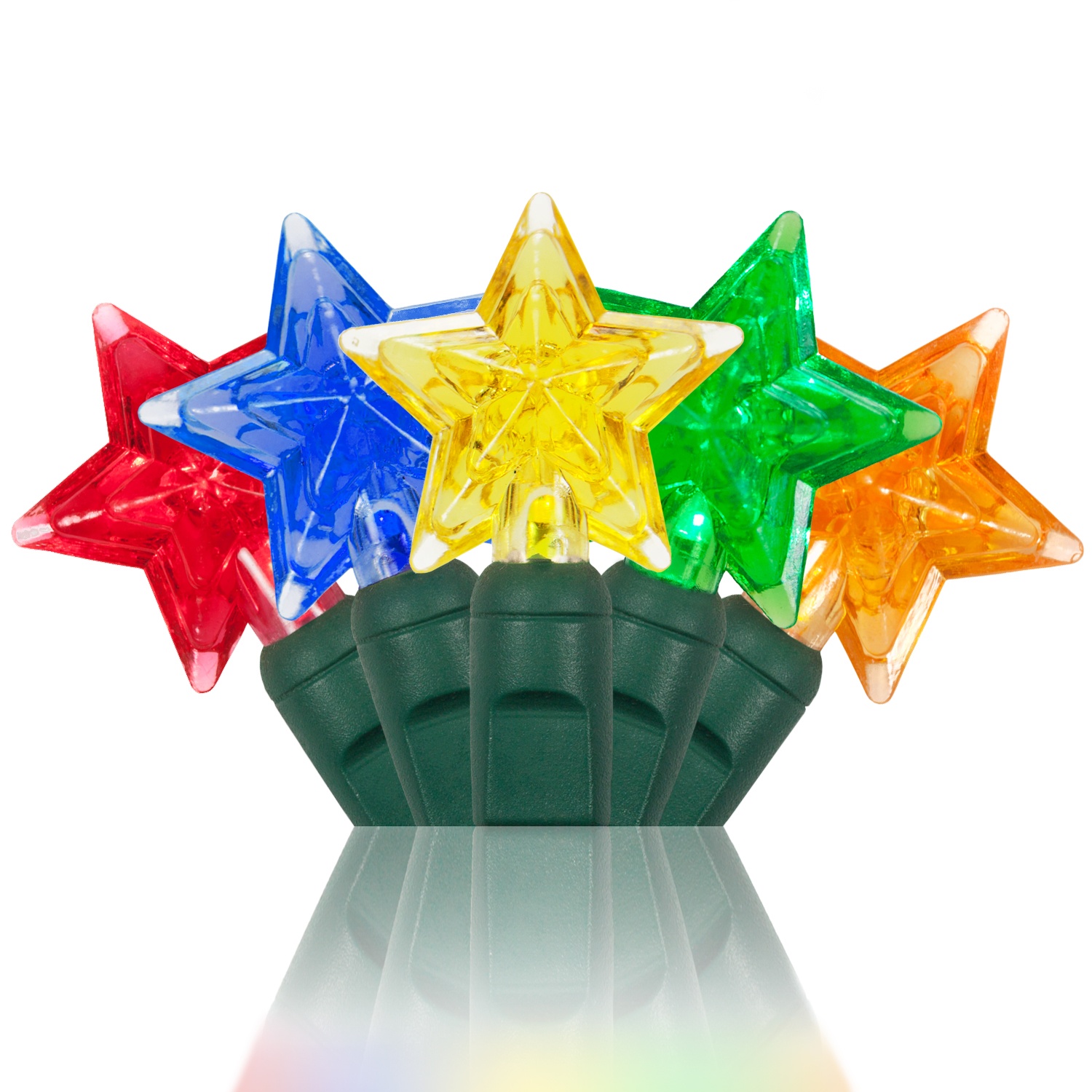 multicolor star christmas lights