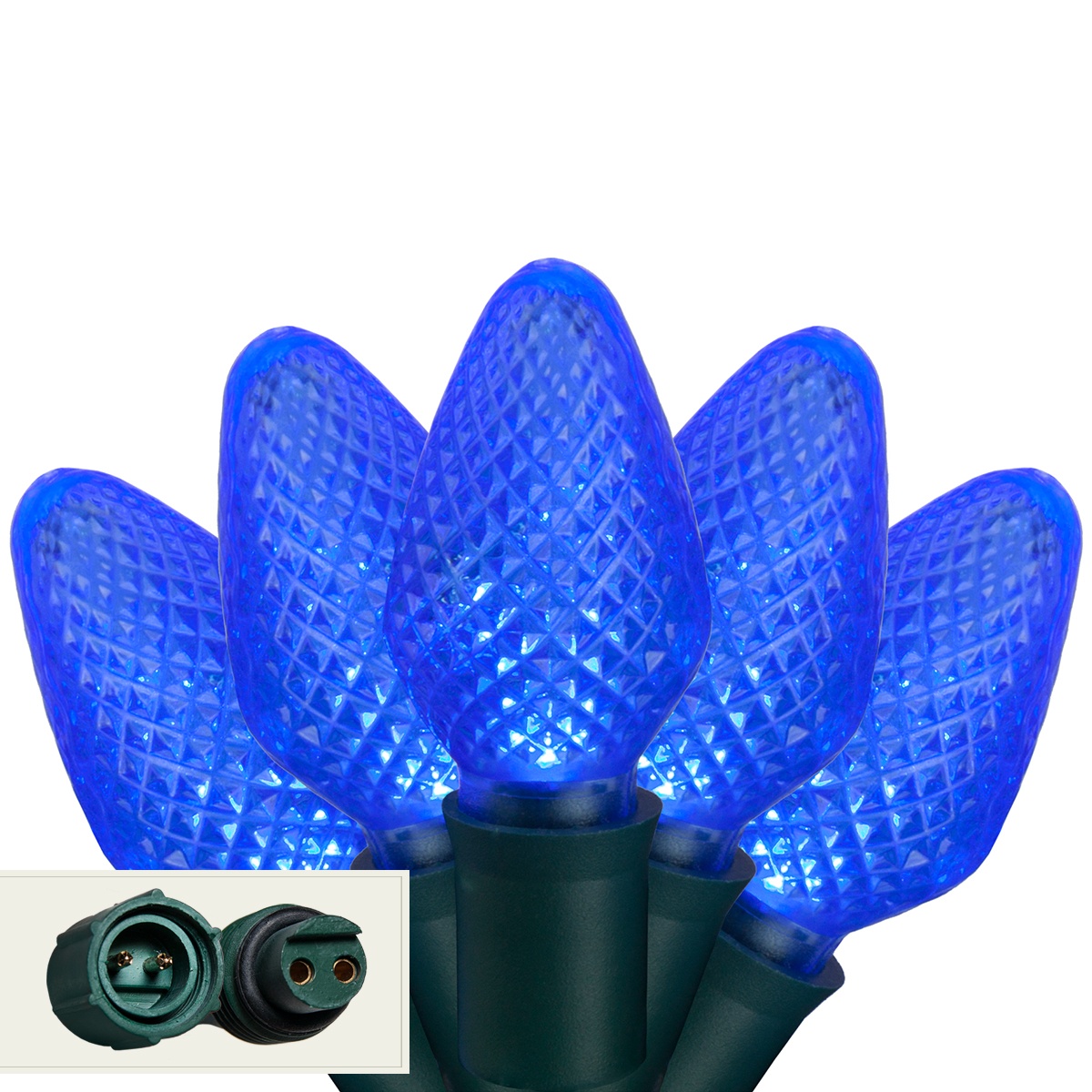 LED Christmas Lights Commercial 25 C7 Blue LED Christmas Lights, 12