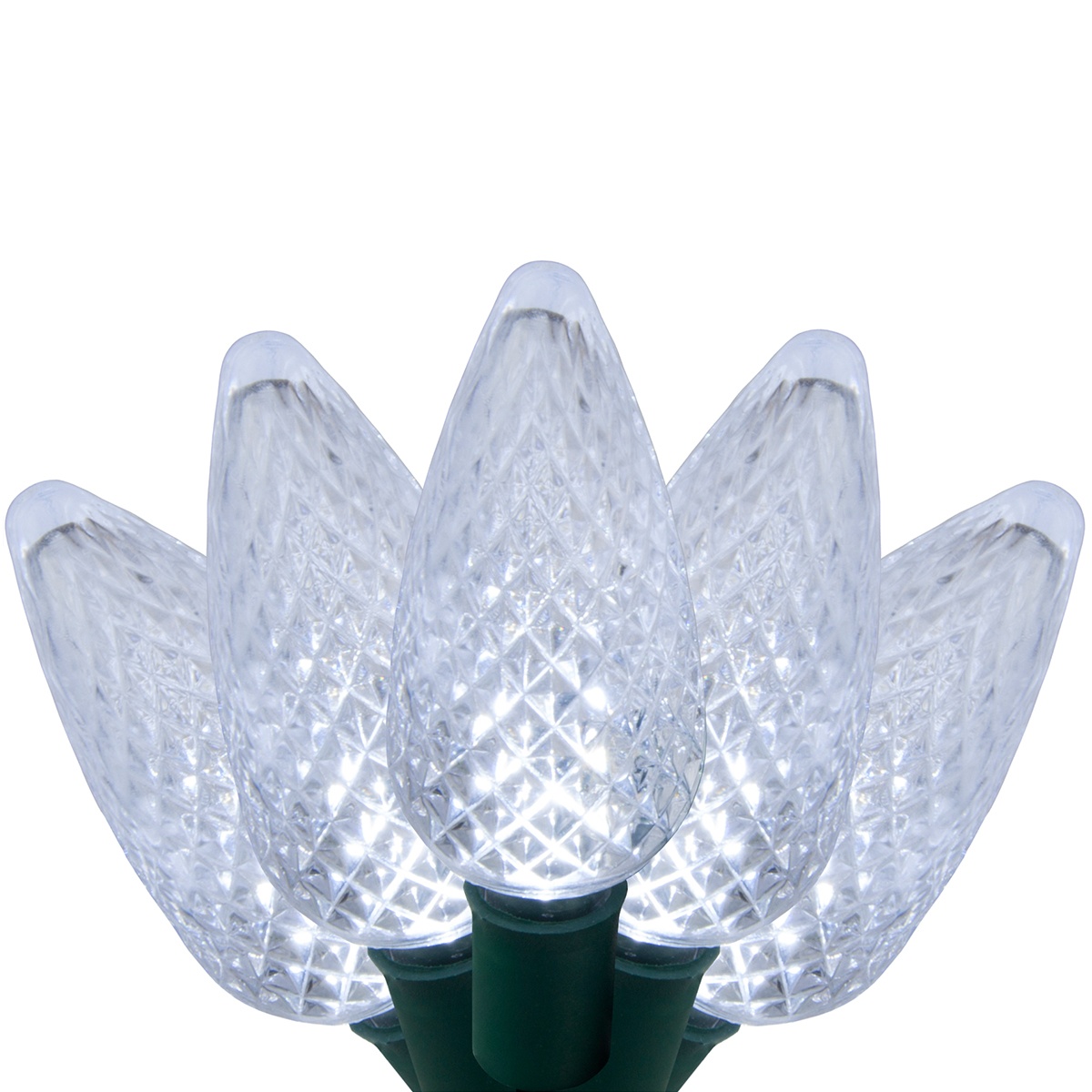 C9 Cool White LED Christmas Lights