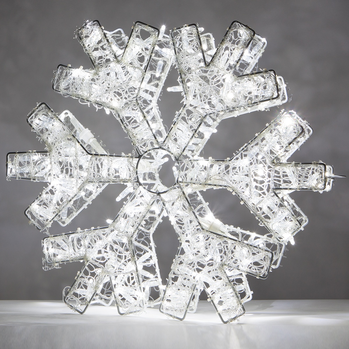 Snowflakes & Stars 24" Cool White LED Dimensional Snowflake