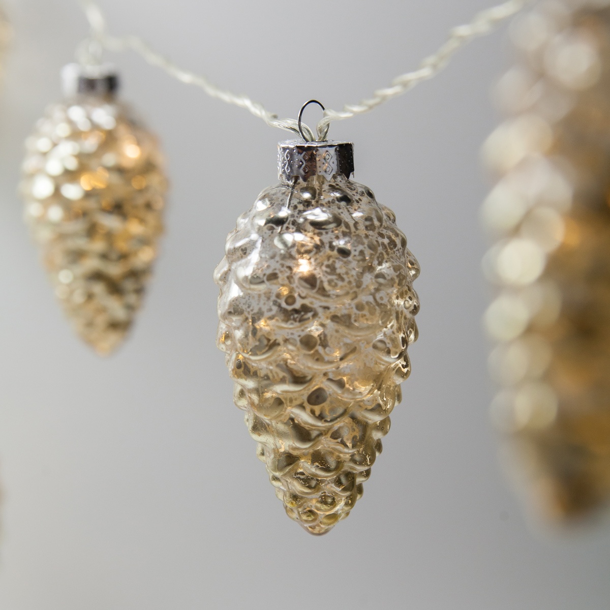 Novelty Lights Battery Operated LED Iridescent Pinecone String Lights