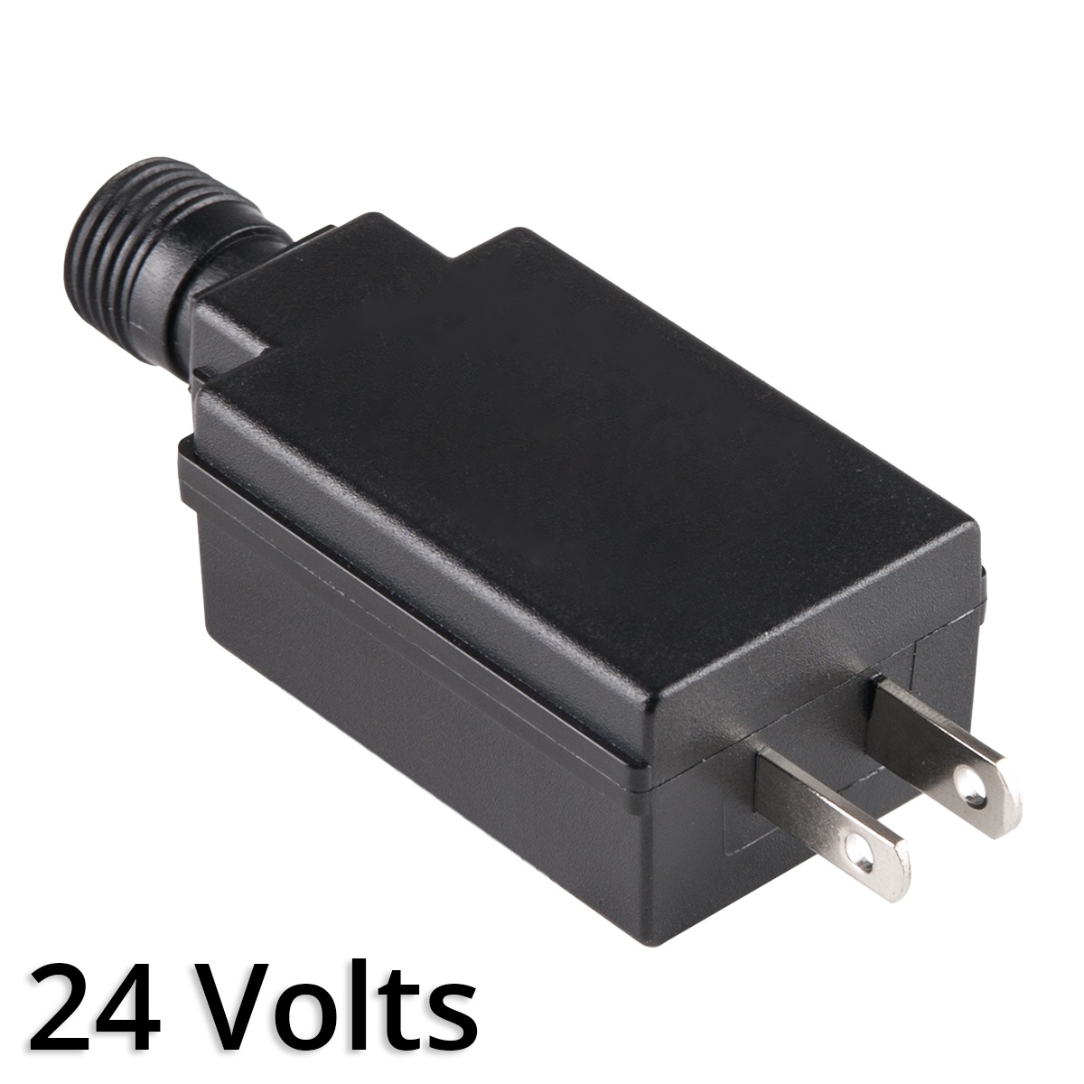 C7, C9 Light Strings Transformer, 9 Watts, 2 Prong Male Plug, Black, 24V