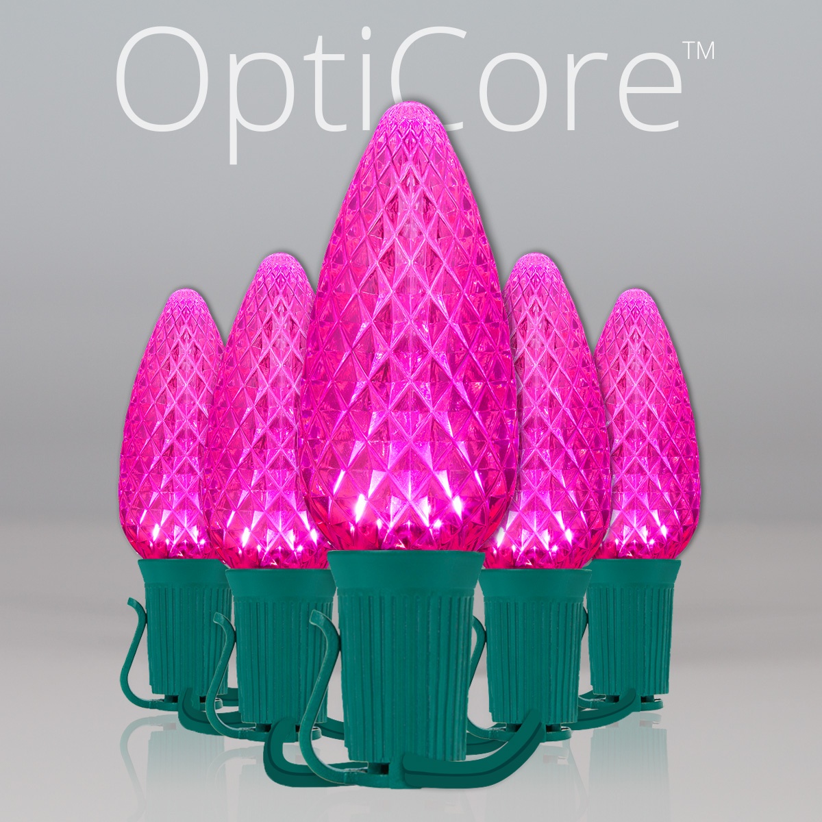 Christmas Lights C9 Pink Opticore Commercial LED Christmas Lights