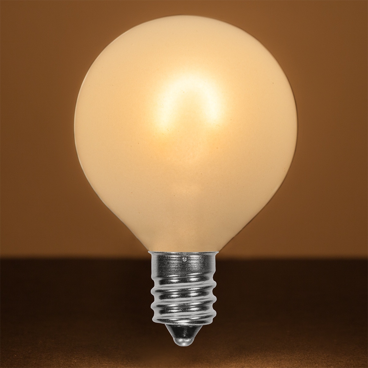 G50 Warm White Glass FlexFilament TM LED Edison Bulb, Satin, E12 Base
