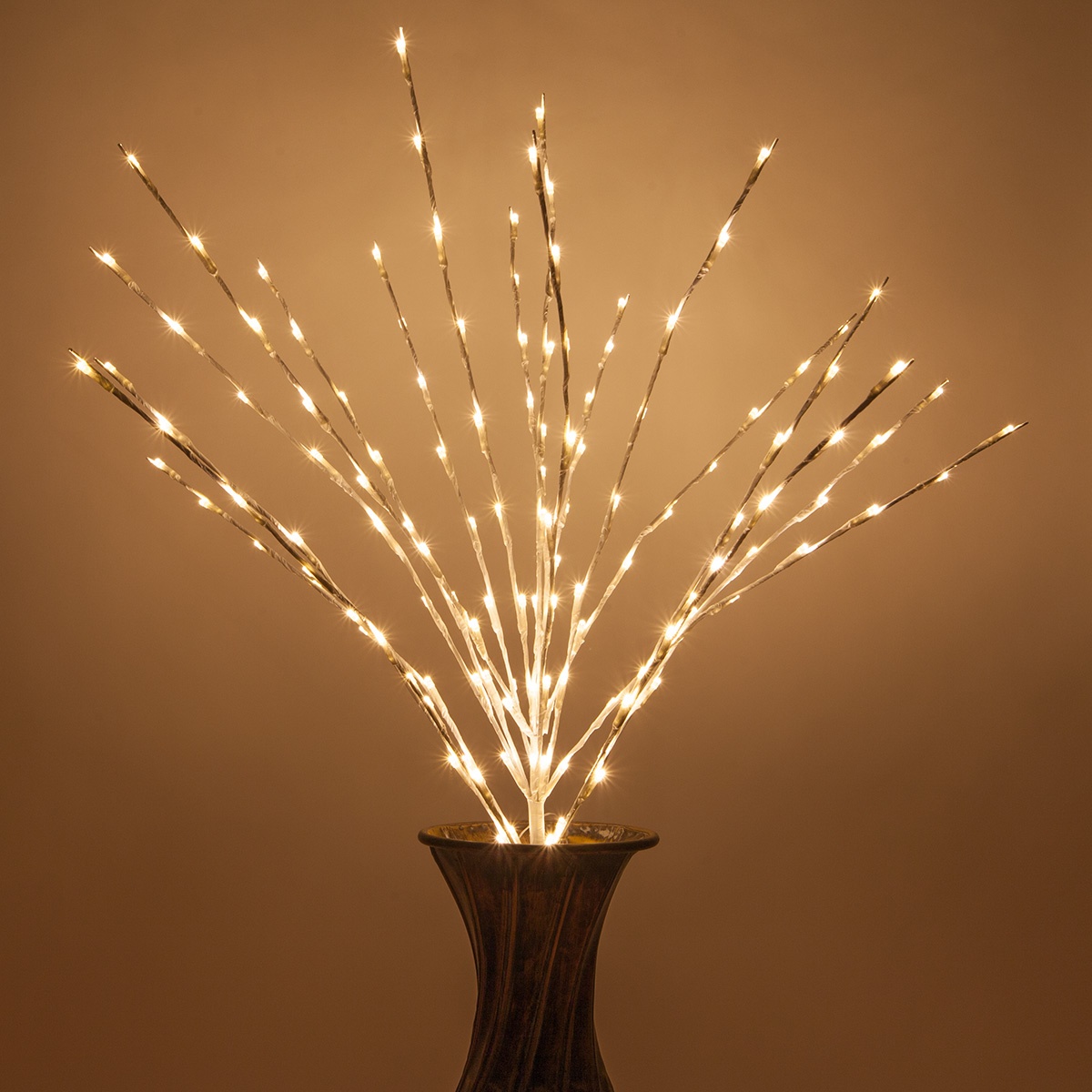 White Lighted Branches with Warm White LED Lights, 1 pc