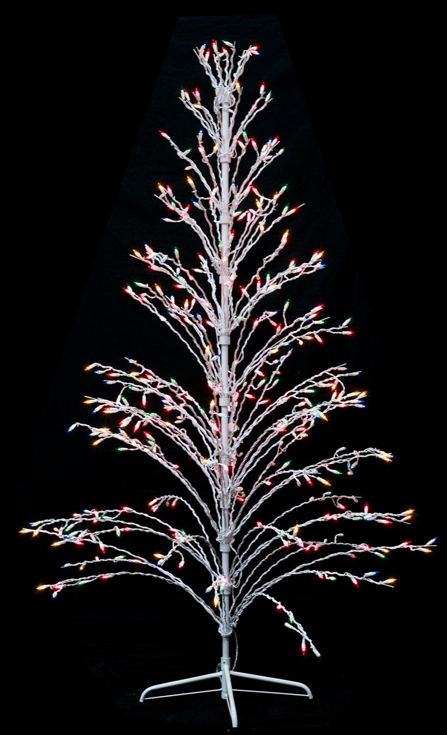 Multicolor Lights Cascade Tree