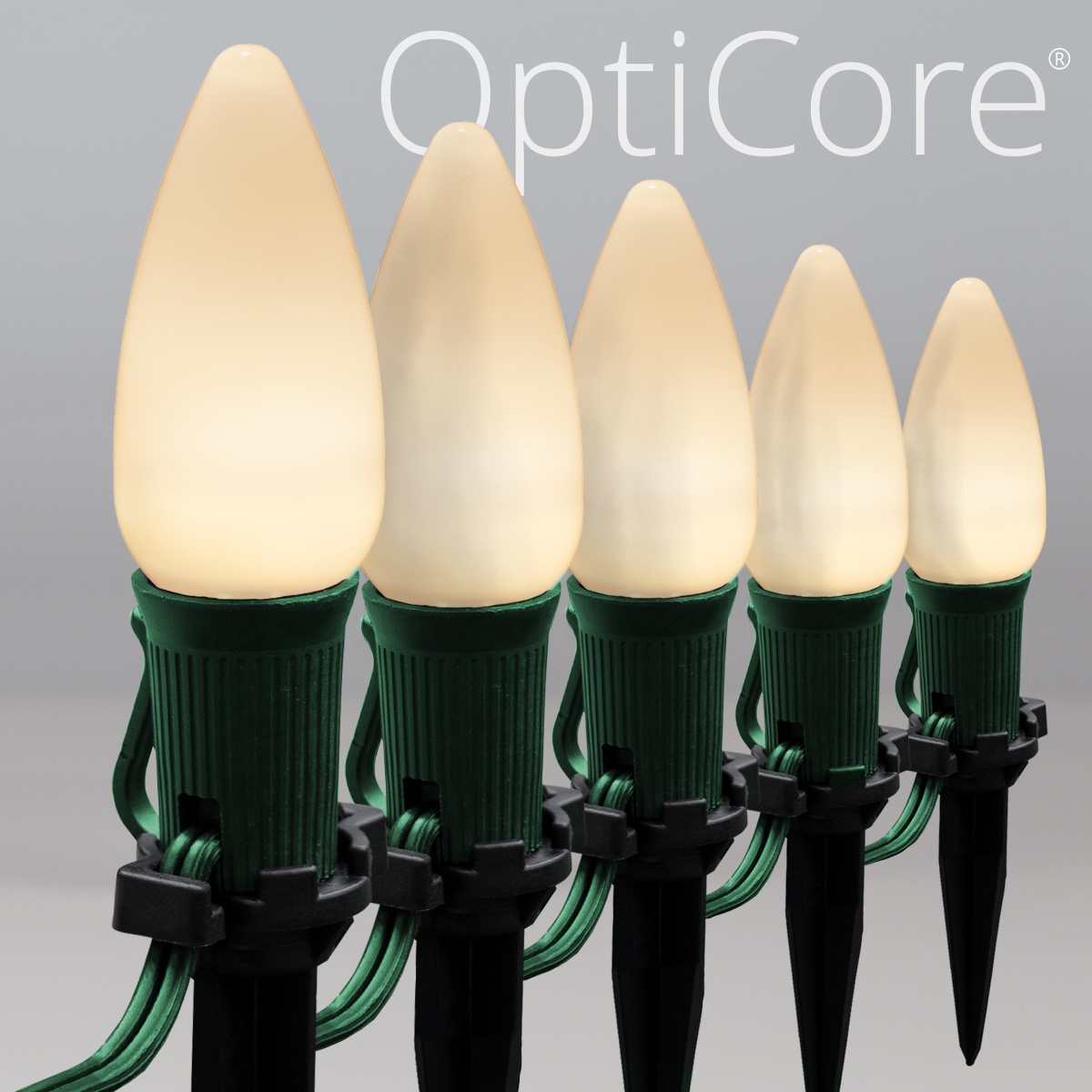 Christmas Pathway Lights C9 Warm White Smooth Opticore Christmas LED