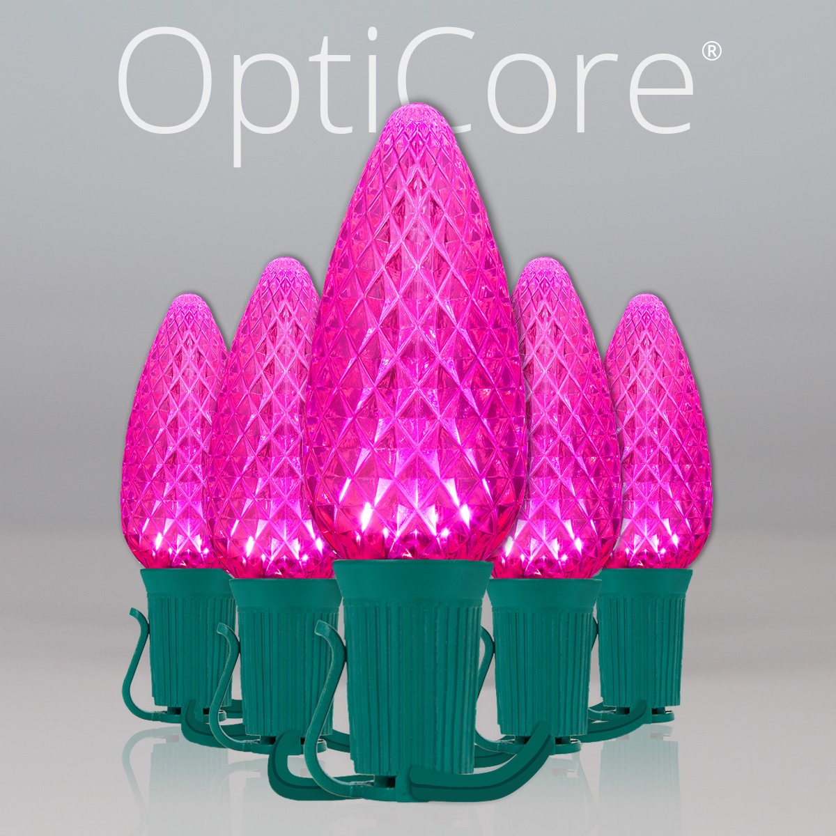 Christmas Lights C9 Pink Opticore Commercial LED Christmas Lights