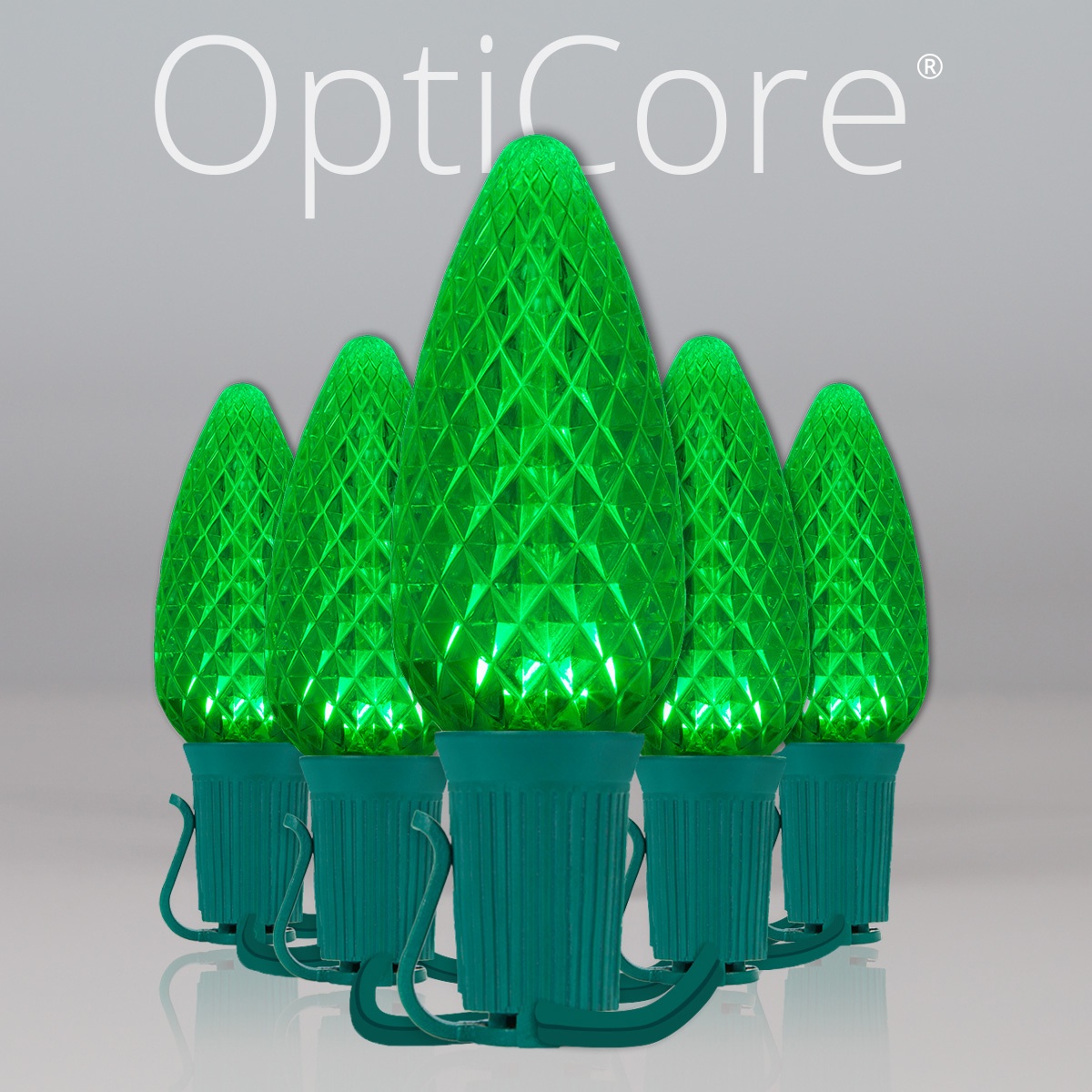 Christmas Lights C9 Green Opticore Commercial LED Christmas Lights