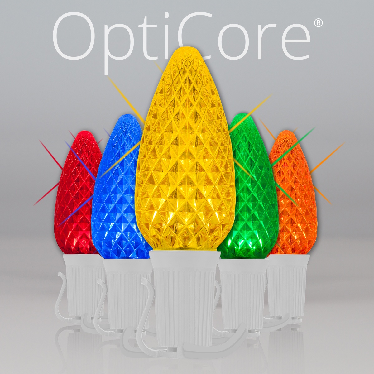 Christmas Lights C9 Multicolor Opticore Twinkle Commercial LED