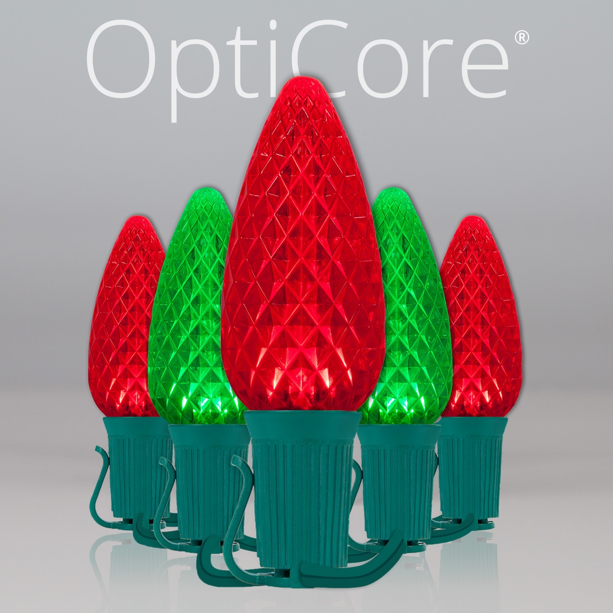 Christmas Lights C9 Green / Red Opticore Commercial LED Christmas Lights
