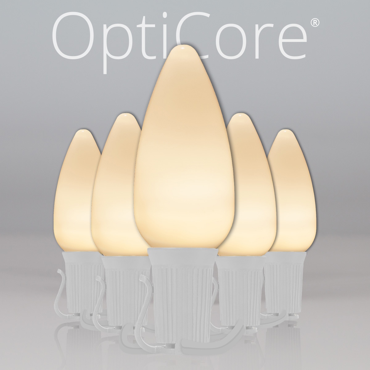 Christmas Lights C9 Warm White Smooth Opticore Commercial LED