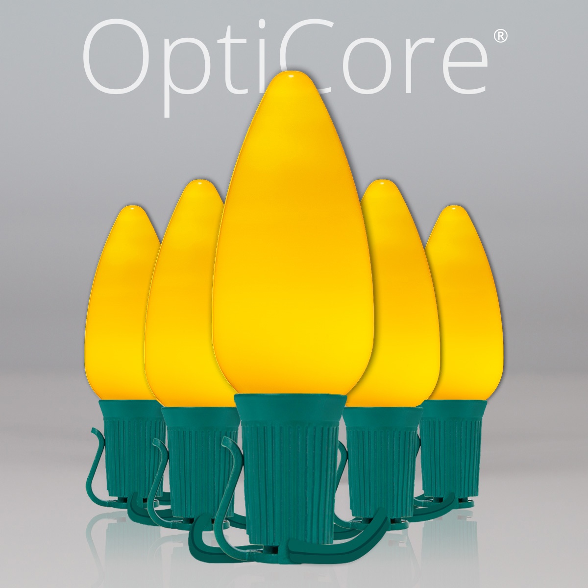 Christmas Lights C9 Gold Smooth Opticore Commercial LED Christmas Lights