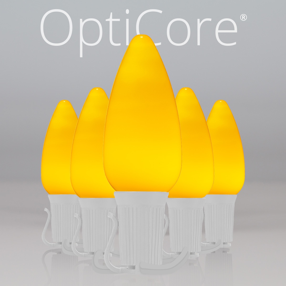 Christmas Lights C9 Gold Smooth Opticore Commercial LED Christmas Lights