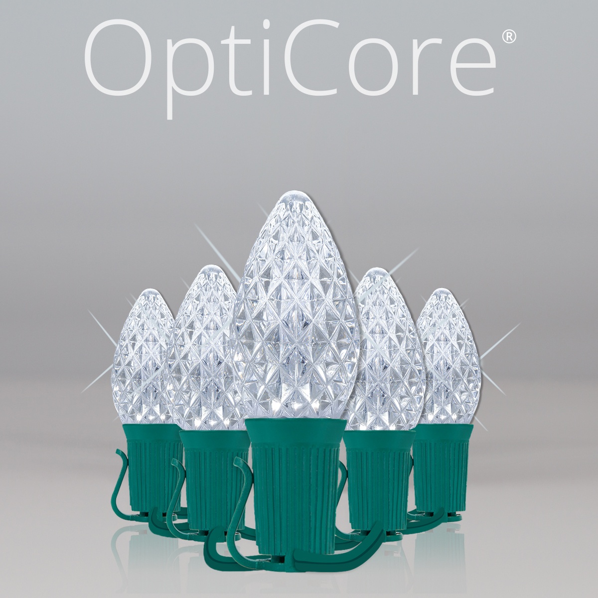 Christmas Lights C7 Cool White Opticore Twinkle Commercial LED